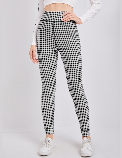 Leginsy Bawełniany Gingham (materiał) Codzienny