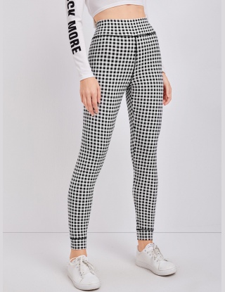 Leginsy Bawełniany Gingham (materiał) Codzienny