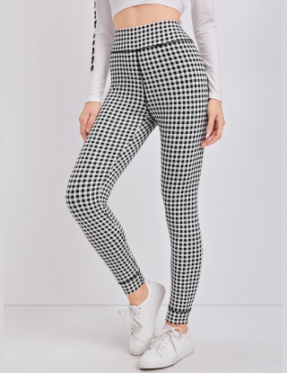 Leginsy Bawełniany Gingham (materiał) Codzienny