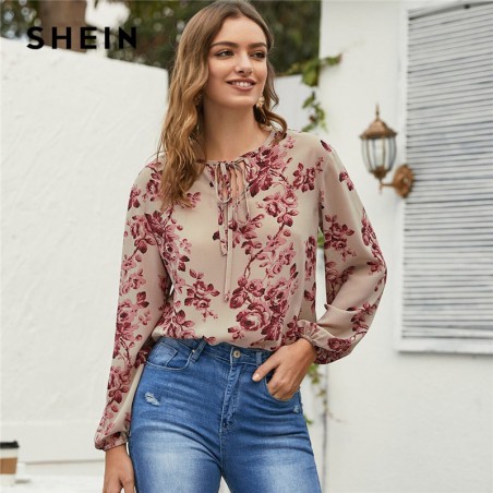 SHEIN Floral z nadrukiem...