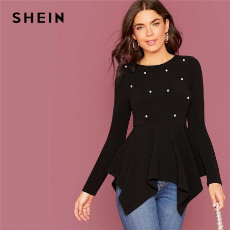 SHEIN Pearl zdobione Hanky...