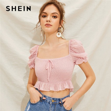 SHEIN Boho Sexy różowa...