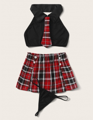 Erotyczna Bielizna Tartan Wielokolorowe