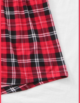 Komplety Piżamowe Sznurek  do Ściągacza Tartan Wielokolorowe Śliczny