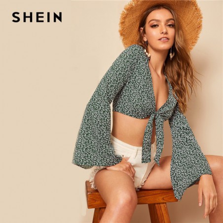 SHEIN Boho Sexy zielony...