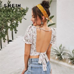 SHEIN Multicolor Backless...