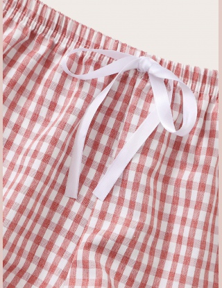 Komplety Piżamowe Węzeł Bawełniany Gingham (materiał) Wielokolorowe Śliczny