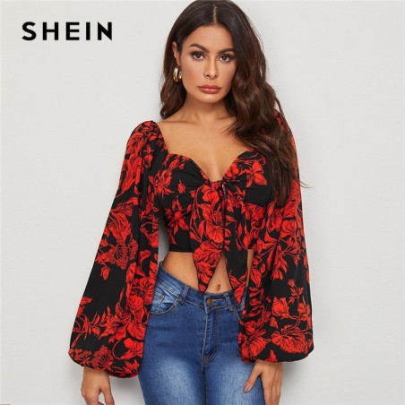 SHEIN Multicolor Tie przód...