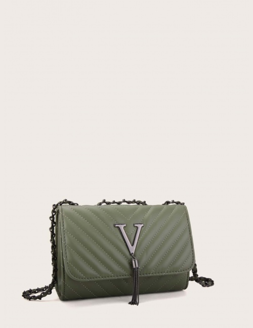 Torby Crossbody Pompon Chevron