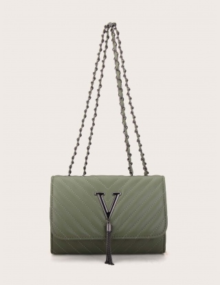 Torby Crossbody Pompon Chevron