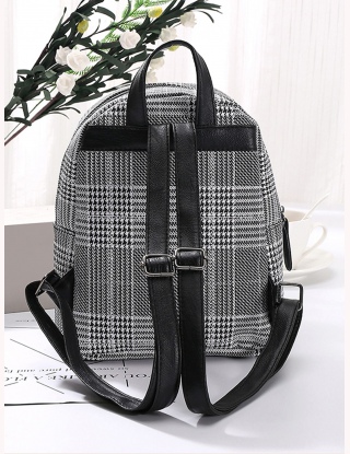 Plecak Houndstooth Pom Pom