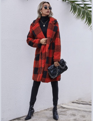 Odzież Wierzchnia Bawełniany Gingham (materiał) Codzienny