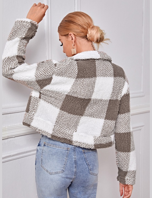 Kurtki Suwak Bawełniany Gingham (materiał) Codzienny