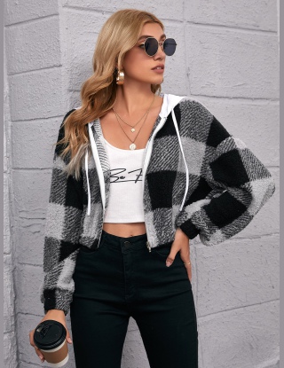 Kurtki Suwak Bawełniany Gingham (materiał) Codzienny