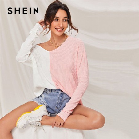 SHEIN Multicolor dekolt w...