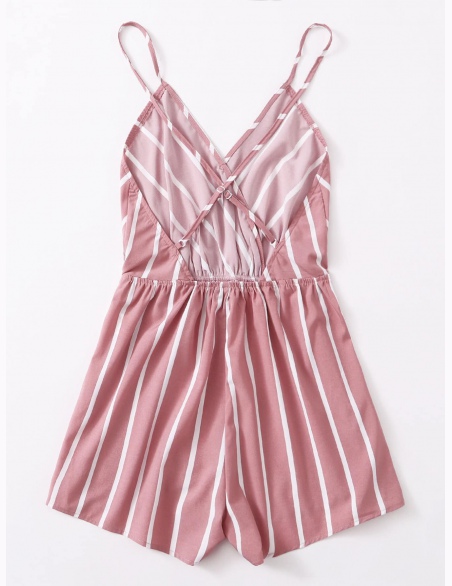 Kombinezony W Kartkę W Paski Dusty Pink Boho