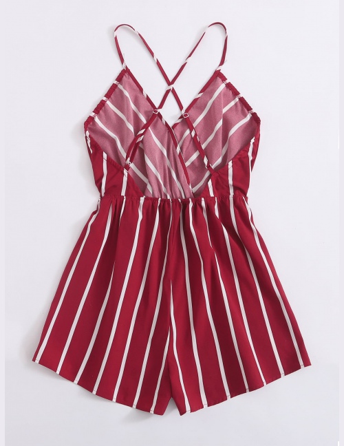 Kombinezony W Kartkę W Paski Dusty Pink Boho