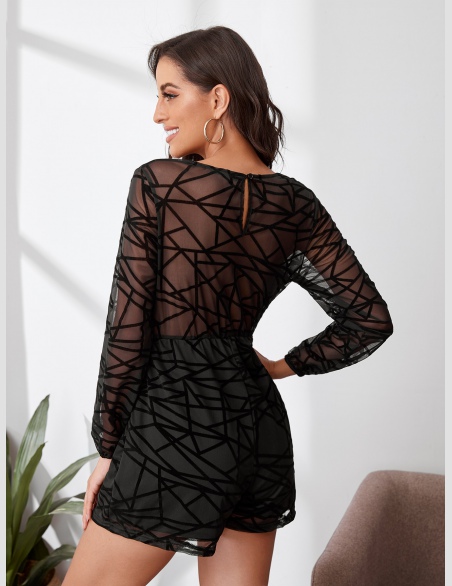 Kombinezony Guziki Geometryczny Elegancki