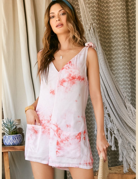 Kombinezony Węzeł Barwnik do Krawata Baby Pink Boho