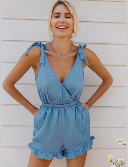 Kombinezony Węzeł Równy Dusty Blue Boho