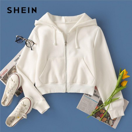 SHEIN przód Zip Up...