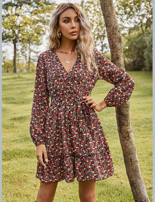 Sukienki Z Pasem Kwiatowy Boho