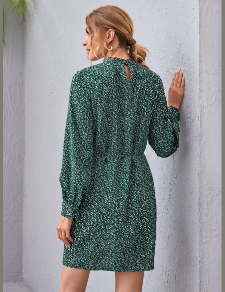 Sukienki Guziki Cały Nadruk Boho