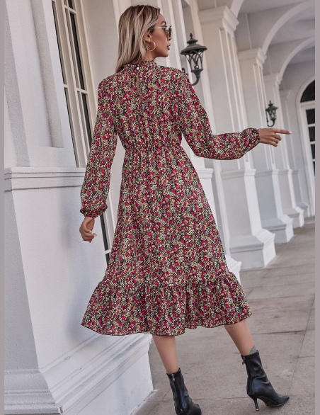 Sukienki Falbanka Ditsy Kwiatowy Boho