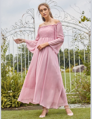 Sukienki Falbanka Równy Boho