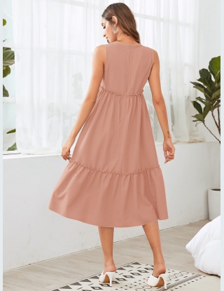 Sukienki Falbanka Równy Boho