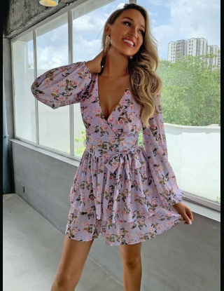 Sukienki Z Pasem Kwiatowy Boho