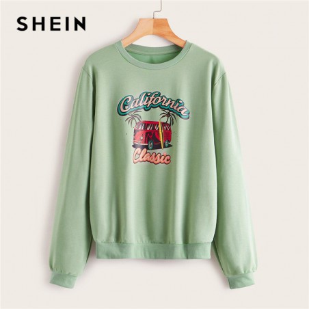 SHEIN zielony list i...