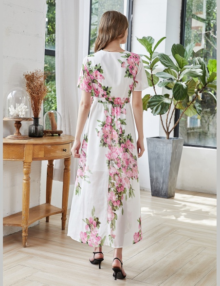 Sukienki Z Pasem Kwiatowy Boho