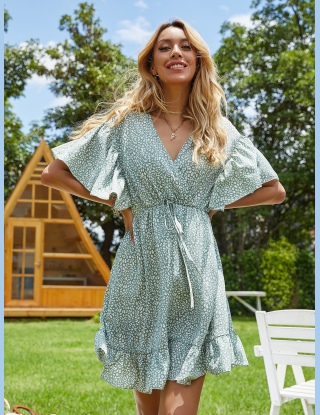 Sukienki Węzeł Cały Nadruk Boho