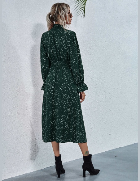 Sukienki Falbanka Kropki Elegancki
