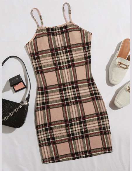 Sukienki Tartan Elegancki