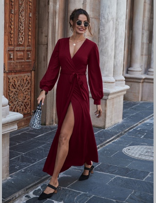 Sukienki Z Pasem Równy Elegancki