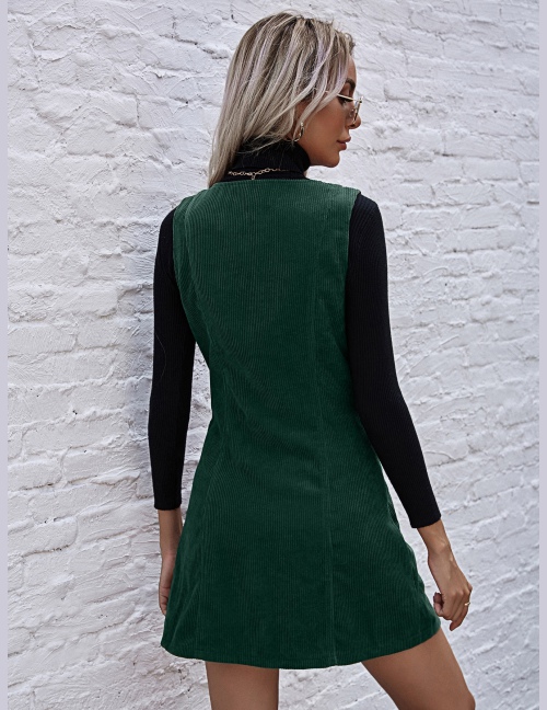 Sukienki Przód z Guzikami Równy Elegancki