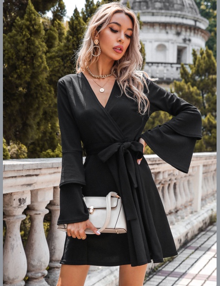 Sukienki Z Pasem Równy Elegancki