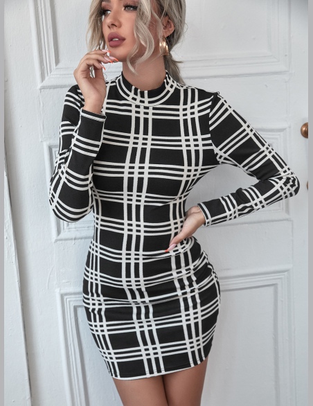 Sukienki Chusta Szkocka Elegancki