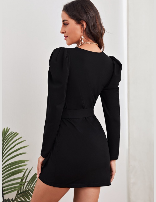 Sukienki Z Pasem Równy Elegancki