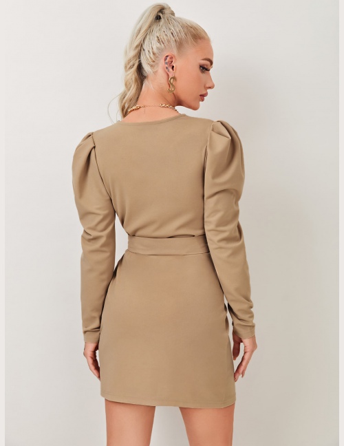Sukienki Z Pasem Równy Elegancki