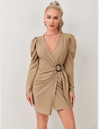 Sukienki Z Pasem Równy Elegancki