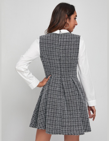 Sukienki Suwak Chusta Szkocka Elegancki