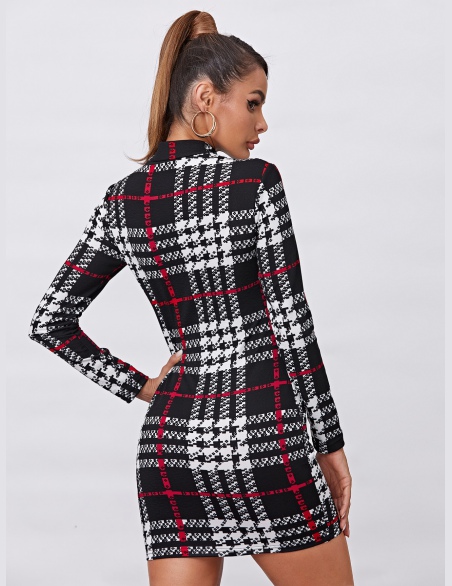 Sukienki Chusta Szkocka Elegancki