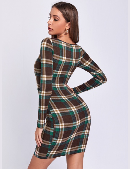 Sukienki Tartan Elegancki