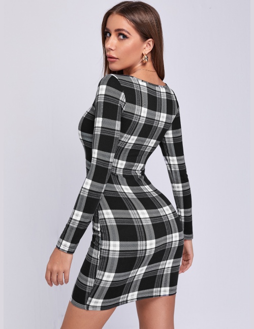 Sukienki Tartan Elegancki
