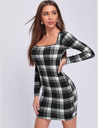 Sukienki Tartan Elegancki