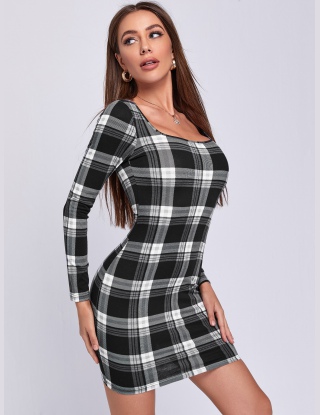 Sukienki Tartan Elegancki