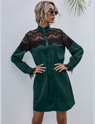 Sukienki Muszla Kolorowy Blok Elegancki